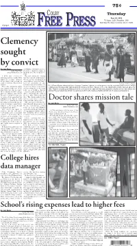 Clemency Sought by Convict