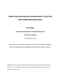 Correcting Sampling Bias in Non-Market Valuation with Kernel Mean Matching
