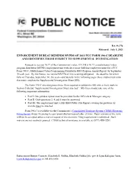 Enforcement Bureau Reminds Mvpds of 2021 Fcc Form 396-C Deadline and Identifies Those Subject to Supplemental Investigation