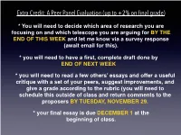Extra Credit: a Peer Panel Evaluation (Up to +2% on Final Grade)