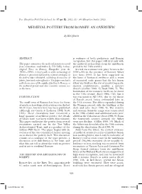 Medieval Pottery from Romsey: an Overview