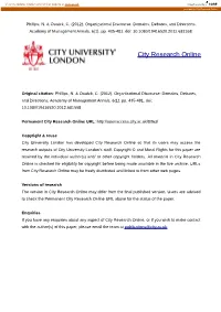 Organizational Discourse: Domains, Debates, and Directions