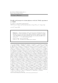 Results and Prospects on Kaon Physics with the NA62 Experiment at CERN ∗ M