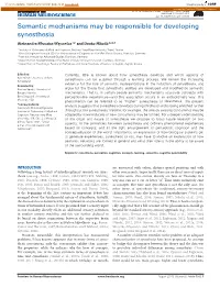 Semantic Mechanisms May Be Responsible for Developing Synesthesia