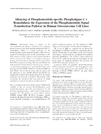 Silencing of Phosphoinositide-Specific