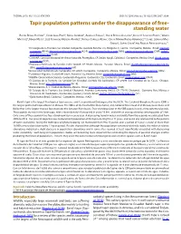 Tapir Population Patterns Under the Disappearance of Free- Standing Water