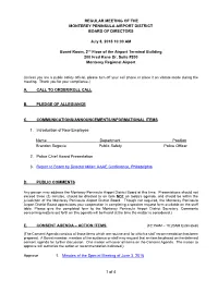 1 of 4 REGULAR MEETING of THE