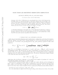 Arxiv:1906.07410V4 [Math.NT] 29 Sep 2020 Ainlpwrof Power Rational Ftetidodrmc Ht Function Theta Mock Applications