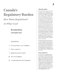 Canada's Regulatory Burden