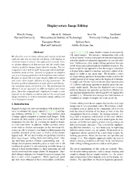 Display-Aware Image Editing