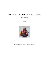 Halo 3 Multiplayer Guide