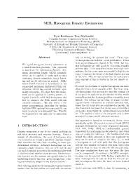 MDL Histogram Density Estimation