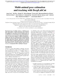 Multi-Animal Pose Estimation and Tracking with Deeplabcut