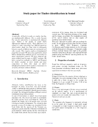 Study Paper for Timbre Identification in Sound