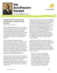 The Anti-Poverty Soldier Page 1 Not Participate in Or Contribute to Our That Things Still Seem to Be Getting Worse in St