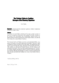 The Toledan Tables in Castilian: Excerpts of the Planetary Equations