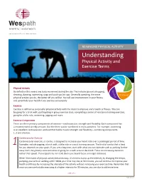 Understanding Physical Activity and Exercise Terms