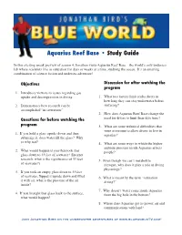 Aquarius Reef Base • Study Guide