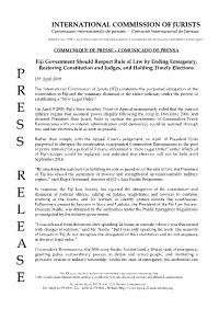 Fiji-The Government Should Respect