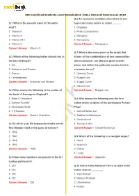 General Awareness) 2019 Q.6 an Economic Condition When There Is One Q.1 What Is the Popular Name of 'Ascorbic Buyer and Many Sellers Is Called ______