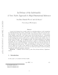 In Defense of the Indefensible: a Very Na¨Ive Approach to High-Dimensional Inference