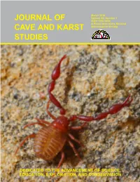 Journal of Cave and Karst Studies