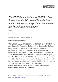 The PMIP4 Contribution to CMIP6 – Part 2: Two Interglacials, Scientific Objective and Experimental Design for Holocene and Last Interglacial Simulations
