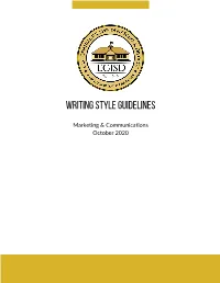 Writing Style Guidelines
