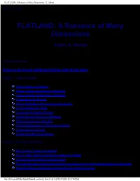 FLATLAND: a Romance of Many Dimensions - E