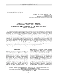 M. Fajer*, E. Foltyn, and J.M. Waga* DIFFERENT MODELS OF