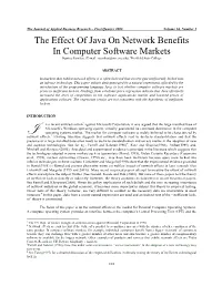 Network Externalities in the Computer Operating Systems Market