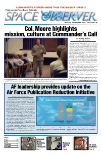 Col. Moore Highlights Mission, Culture at Commander's Call