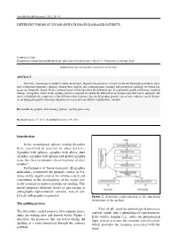 Different Forms of Dysgraphia in Brain-Damaged Patients