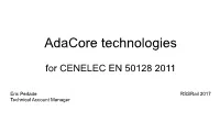 Eric Perlade Rssrail 2017 Technical Account Manager CENELEC EN 50128:2011 CENELEC EN 50128