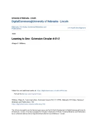 Learning to Sew : Extension Circular 4-01-2