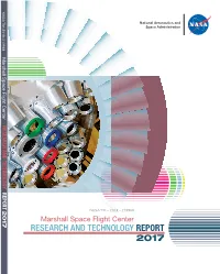 Marshall Space Flight Center, Research and Technology Report