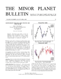 The Minor Planet Bulletin
