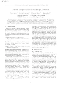 Towards Interpretation As Natural Logic Abduction