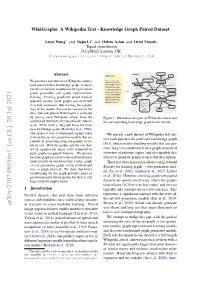 Wikigraphs: a Wikipedia Text-Knowledge Graph Paired