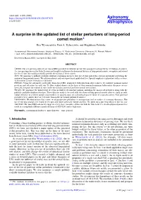 A Surprise in the Updated List of Stellar Perturbers of Long-Period Comet Motion? Rita Wysoczanska,´ Piotr A