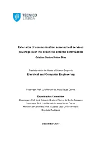 Extension of Communication Aeronautical Services Coverage Over the Ocean Via Antenna Optimization