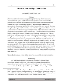 Facets of Democracy: an Overview
