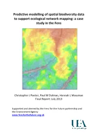 Predictive Modelling of Spatial Biodiversity Data to Support Ecological Network Mapping: a Case Study in the Fens