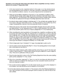 Questions Concerning the Koivusaari International Ideas Competition Sent by E-Mail Or Asked at the Seminar 1 September 2008 1. I