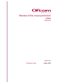 Review of the Cross-Promotion Rules Statement
