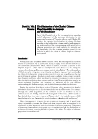 The Diminution of the Classical Column: Visual Sensibility In