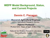 The Water Erosion Prediction Project (WEPP) Model