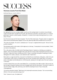 Visionary Lessons from Elon Musk