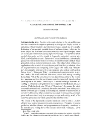 Concepts, Notations, Software, Art
