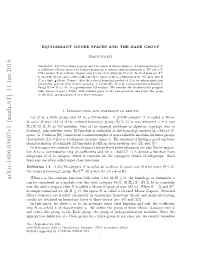 Equivariant Moore Spaces and the Dade Group